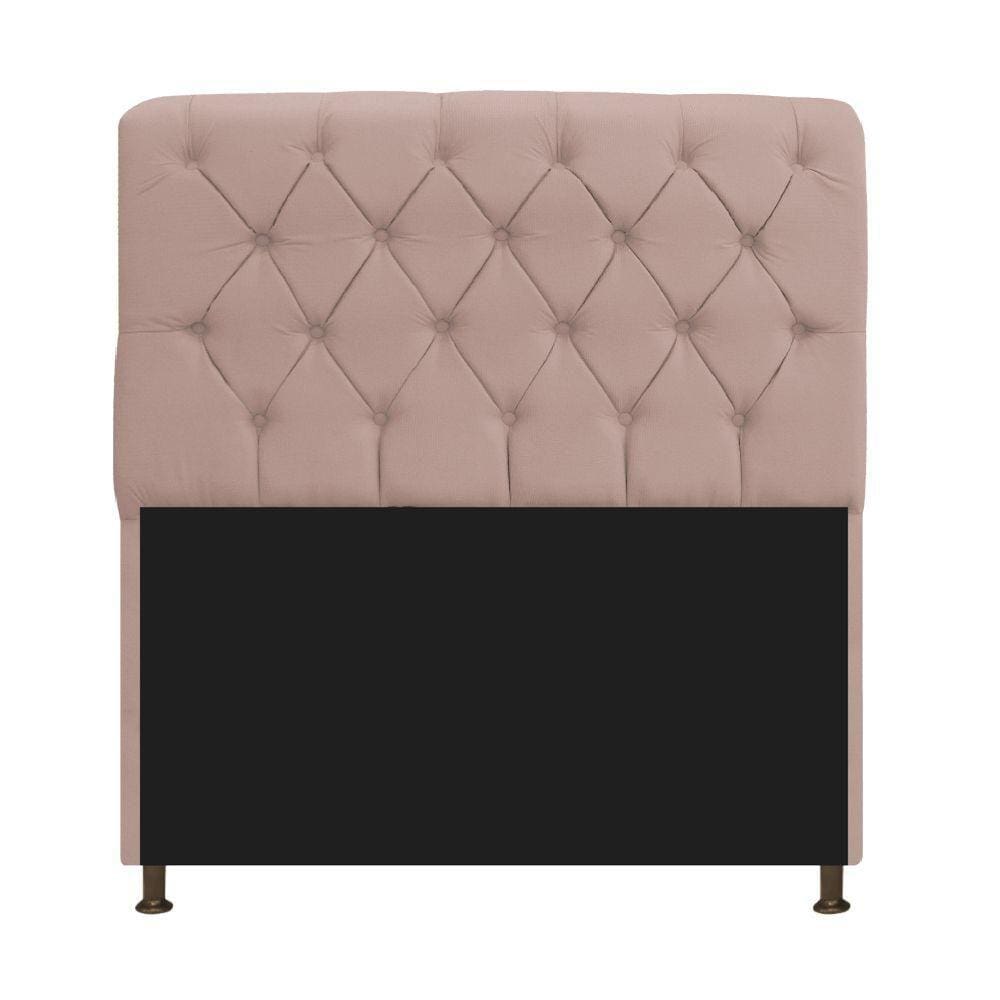 Cabeceira Estofada Lady 140cm Solteiro c/ Capitone Suede