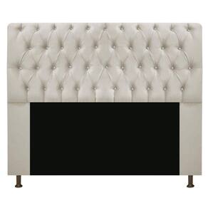 Cabeceira Estofada Lady Com Strass 195cm Queen Size Suede