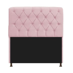 Cabeceira Estofada Lady 140cm Solteiro c/ Capitone Suede