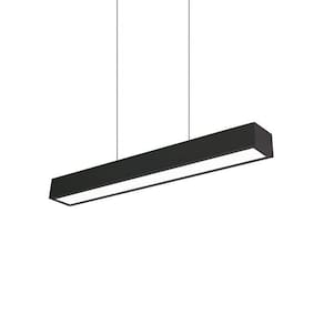 Lustre Pendente Newline Sobrepor V 466 Led Bivolt Preto 4000K Luz Neutra