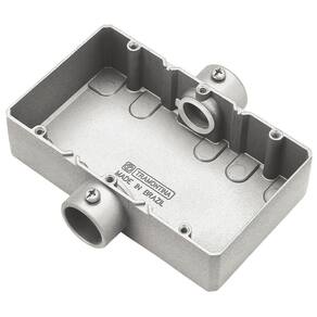 Condulete triplo 3/4" tipo "CT" - sem tampa / rosca BSP / com pintura eletrostática a pó Tramontina