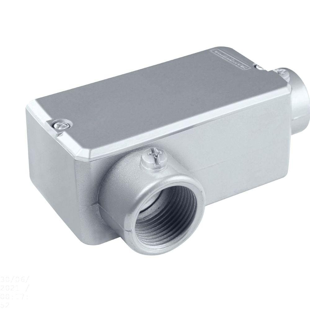 Condulete fixo 2.1/2" tipo "LR" - com tampa / sem rosca / com pintura eletrostática a pó Tramontina