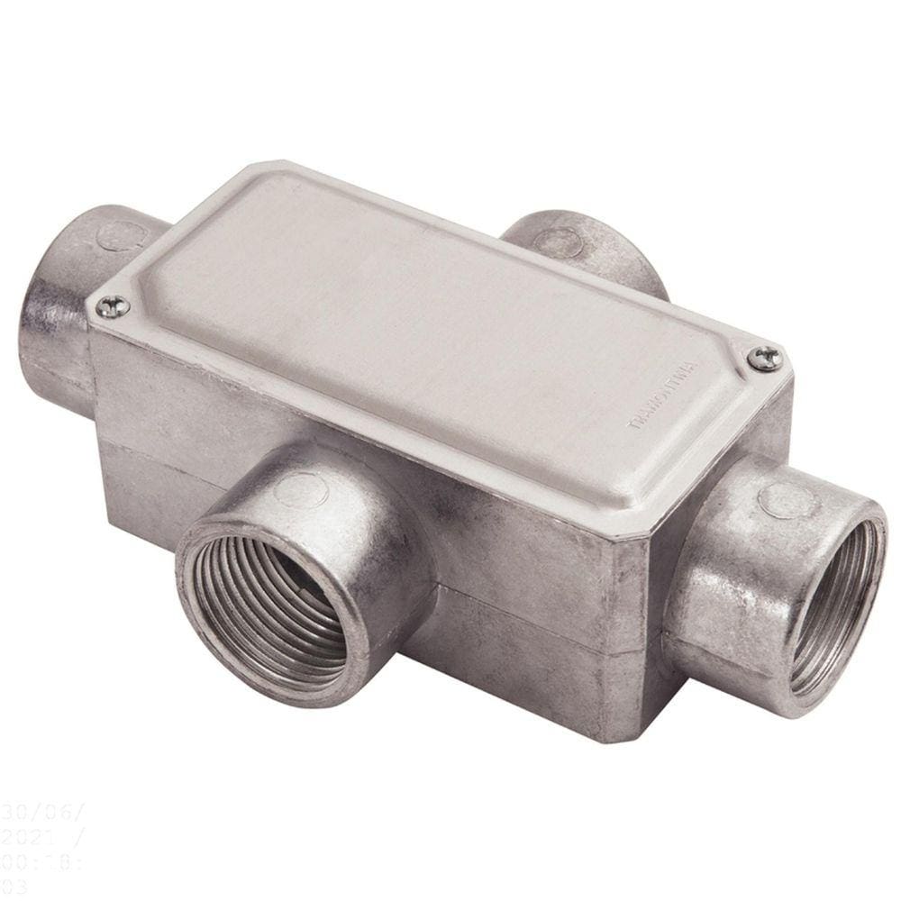 Condulete fixo 1" tipo "X" - com tampa / rosca BSP / sem pintura Tramontina