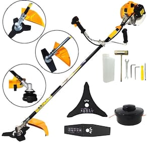 Roçadeira Profissional Vulcan VR520H 52cc 2 Tempos á Gasolina + Faca Extra de Duas Pontas Furo de 25mm Sendo Ideal Para Uso em Rodovias e Praças