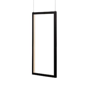 Lustre Pendente Newline Fit Led 757 Bivolt Preto 3000K Luz Amarela