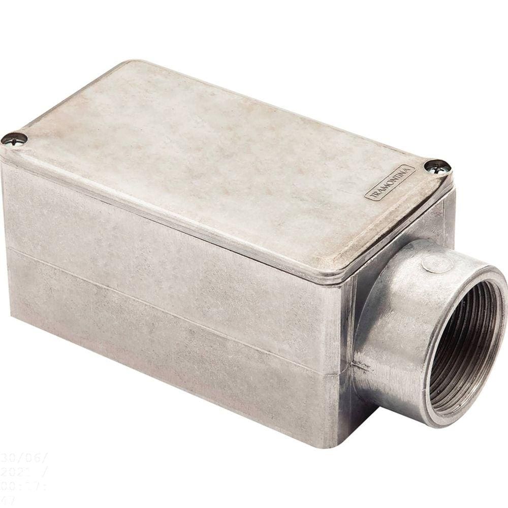 Condulete fixo 1.1/4" tipo "E" - com tampa / rosca BSP / sem pintura Tramontina