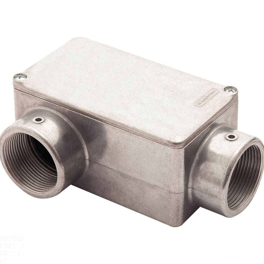 Condulete fixo 1.1/2" tipo "LR" - com tampa / rosca BSP / sem pintura Tramontina