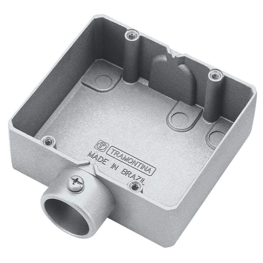 Condulete duplo 3/4" tipo "ED" - sem tampa / sem rosca / com pintura eletrostática a pó Tramontina