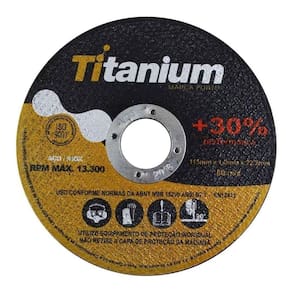 Disco de Corte Fino 4.1/2 x 3/64 x 7/8 Pol.-Titanium