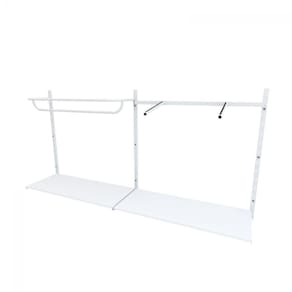 Kit Closet Com 7 Peças Regulável 200X100 Cm Branco Clst1B227