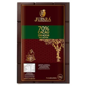 Chocolate Jupará 70% Cacau - Sem Açúcar E Sem Lactose - 1Kg