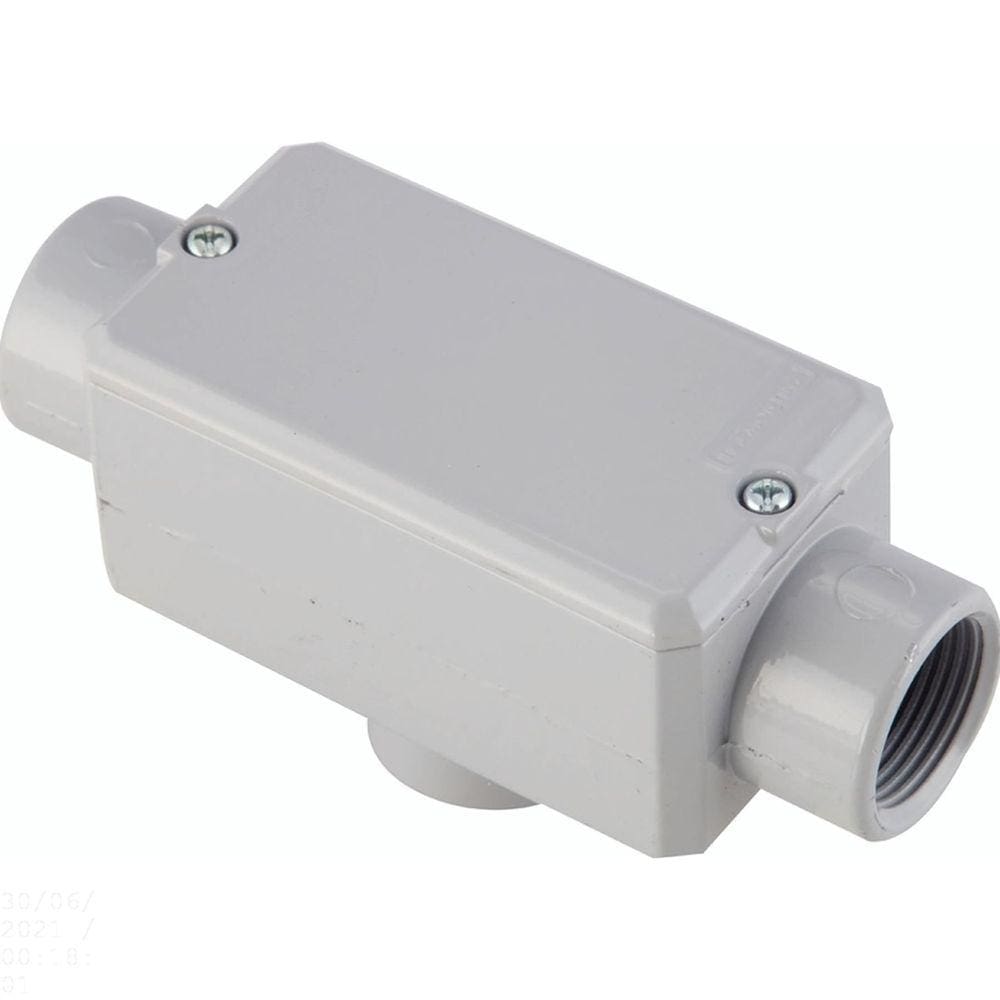 Condulete fixo tipo "TB" Tramontina 1.1/4" - com tampa - com rosca NPT - com pintura Tramontina