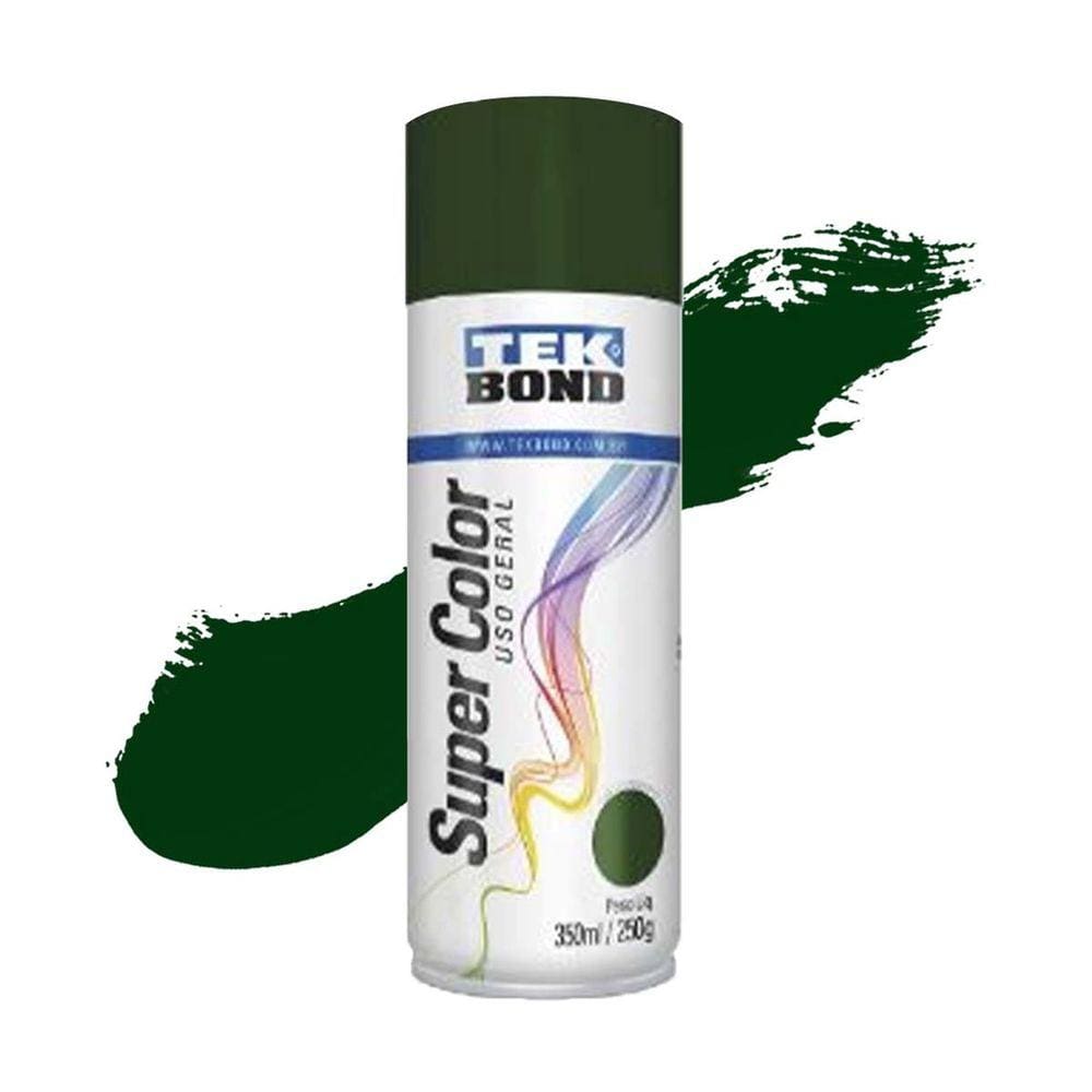 Tinta Spray Super Color Uso Geral 350ml Verde Tekbond