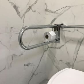 Barra de Apoio Para Sanitário Articulada Com Papeleira