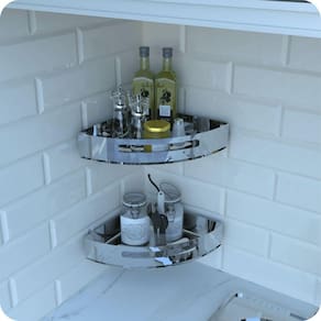 Kit 2 Porta Temperos e Condimentos de Parede Inox Multiuso