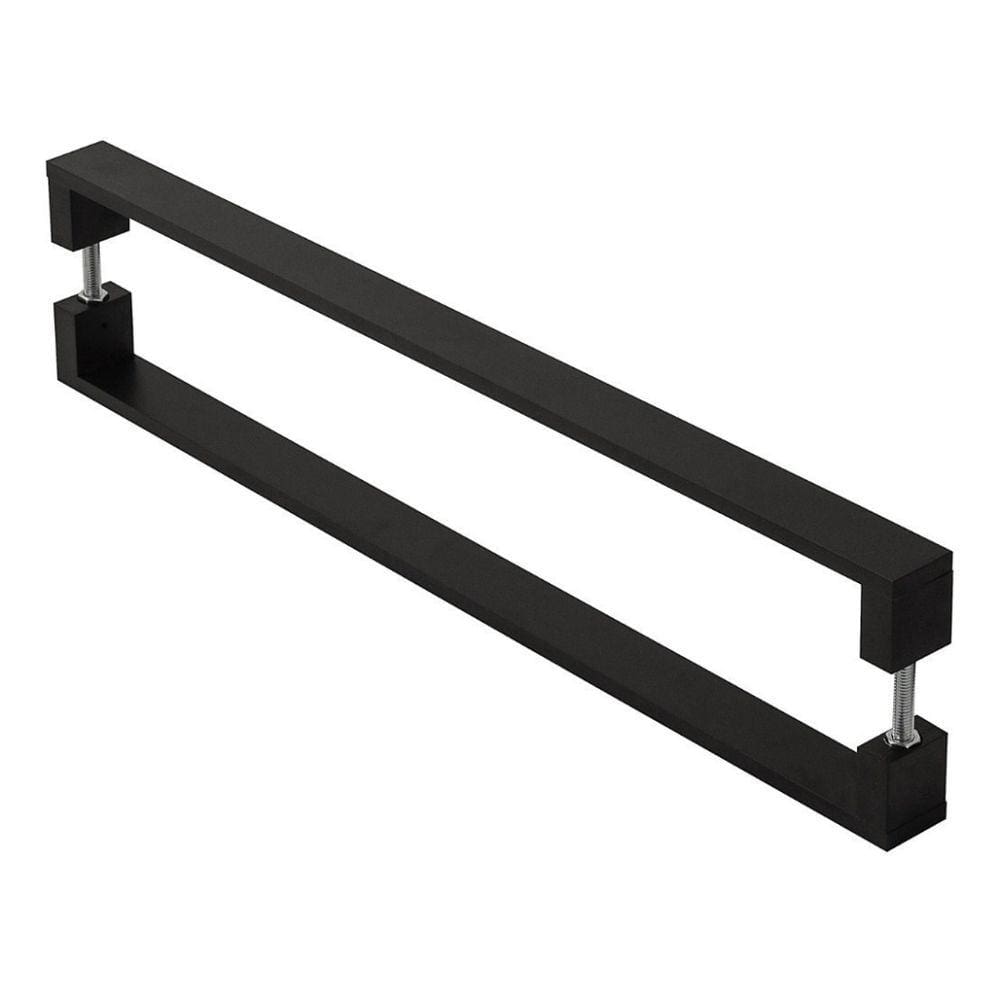 Puxador De Porta Pivotante Alumínio Inoxidável Preto 50cm