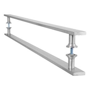 Puxador Barra Chata Inox Escovado Para Porta Madeira 120 cm
