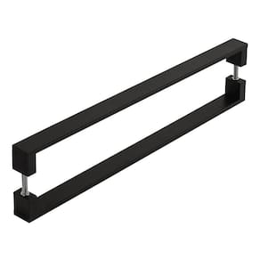 Puxador De Porta Pivotante Alumínio Inoxidável Preto 1.20mt