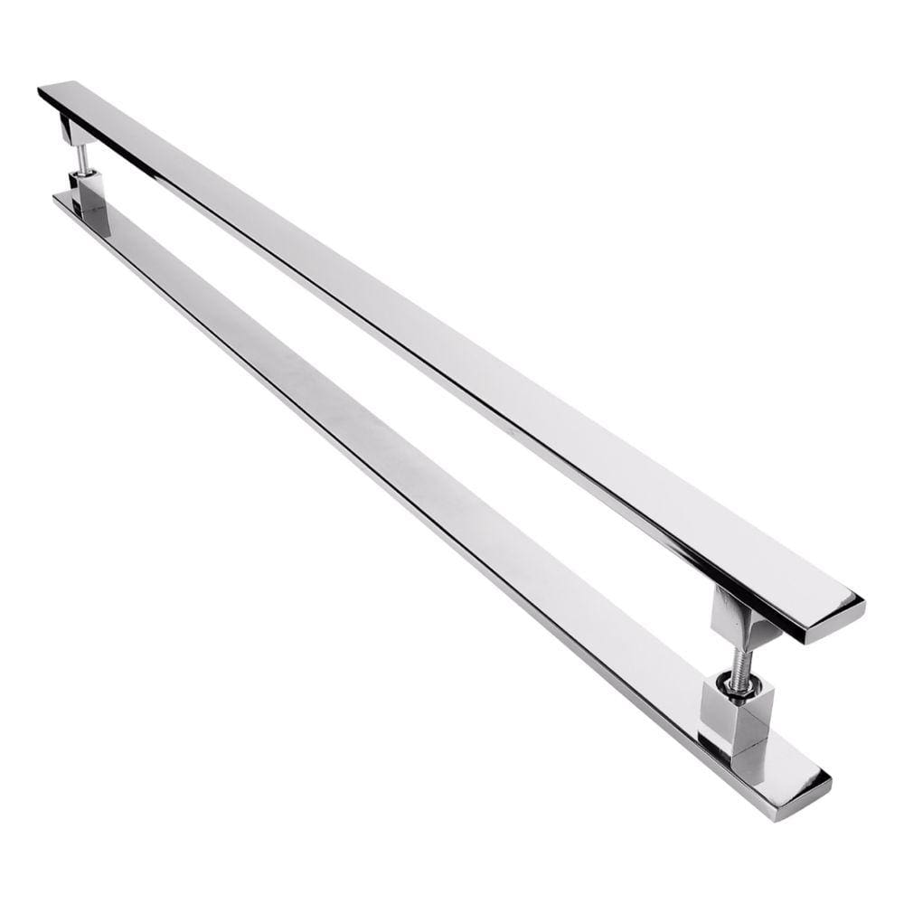 Puxador Inox Para Porta Pivotante Madeira Vidro 70 cm