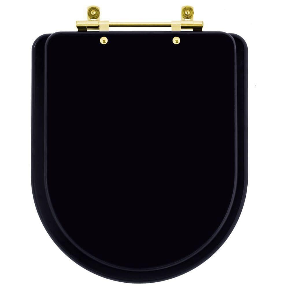 Assento Sanitário Carrara Preto Fosco