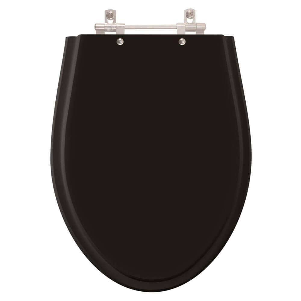 Assento Sanitário Alpinia Preto para Vaso Fiori