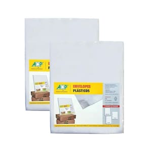 Envelope Fichário Saco Plástico Acp 23X31Cm 4 Furos Kit 2