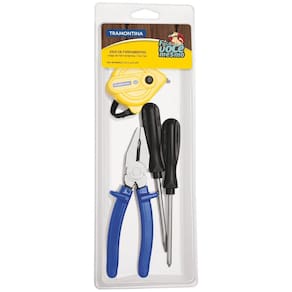 Kit de Ferramentas Tramontina com Trena Chaves de Fenda e Alicate 7 Peças Tramontina