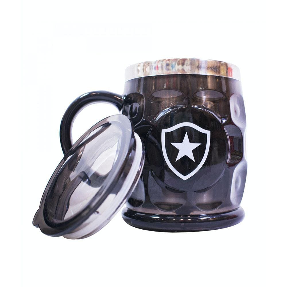 Caneca Térmica Relevo Com Tampa 500ML - Botafogo
