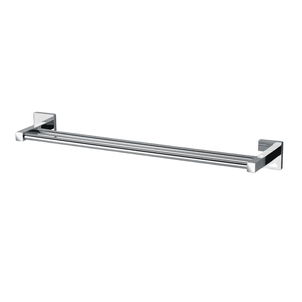 Porta Toalha Duplo Perflex Quadra Cromada