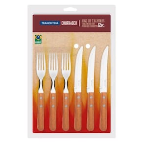 Conjunto De Talheres Para Churrasco Inox 12 Peças - TRAMONTINA