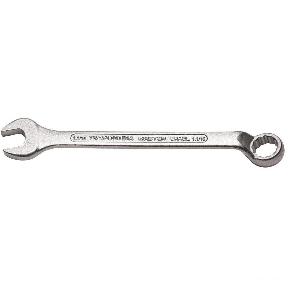 Chave Combinada 1.1/16" com Pescoço Tramontina com Corpo Forjado em Aço Especial Cromado Tramontina