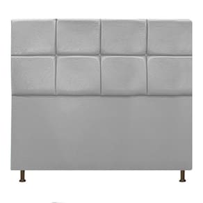 Cabeceira Damares 160 Cm Queen Size Com Botonê Suede Cinza