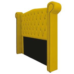 Cabeceira Estofada Veneza 140 Cm Casal Suede Amarelo