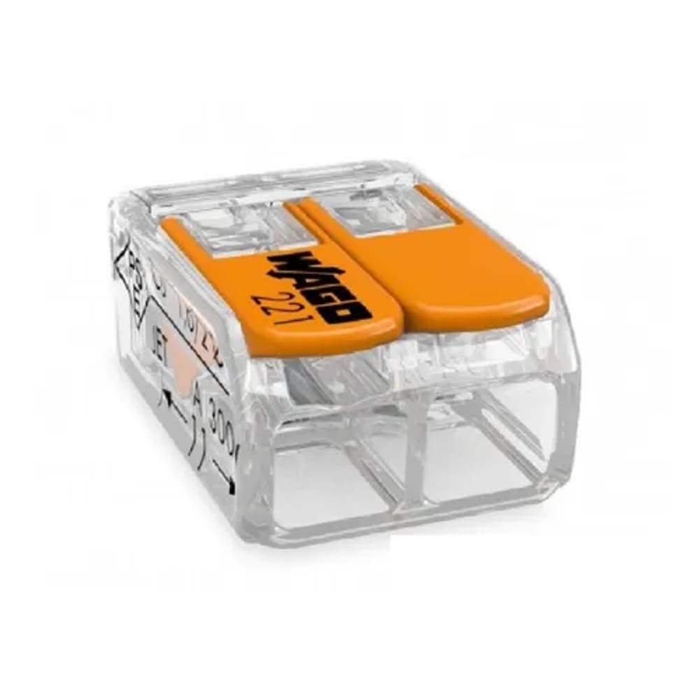 Kit 3 Conector 221 Wago 2 Polos 6mm 41a Profissional