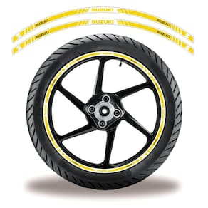 Adesivo Friso Roda Moto Suzuki Amarelo