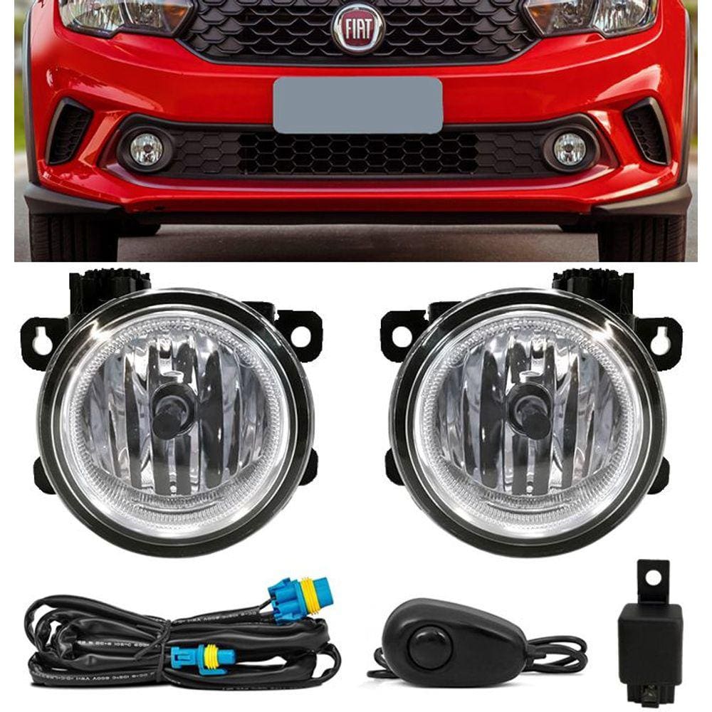 Kit Farol de Milha Neblina Fiat Argo 2018 2019 - Interruptor Alternativo