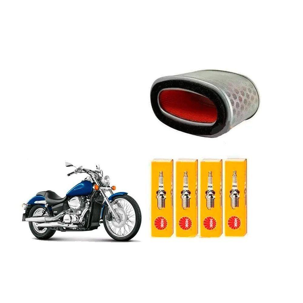 Kit Filtro Ar + 4 Velas Ngk HONDA Shadow 750 2006/14