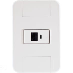 Conjunto 4x2 com 1 Tomada Telefone RJ11 Tramontina Tablet Branco Tramontina