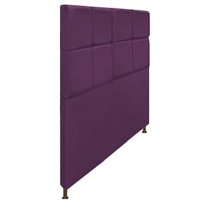 Cabeceira Damares 160 Cm Queen Size Com Botonê Suede Roxo