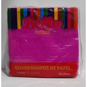 GUARDANAPO LISO - 20 x 20 cm - ROSA PINK - Pacote com 50 unidades
