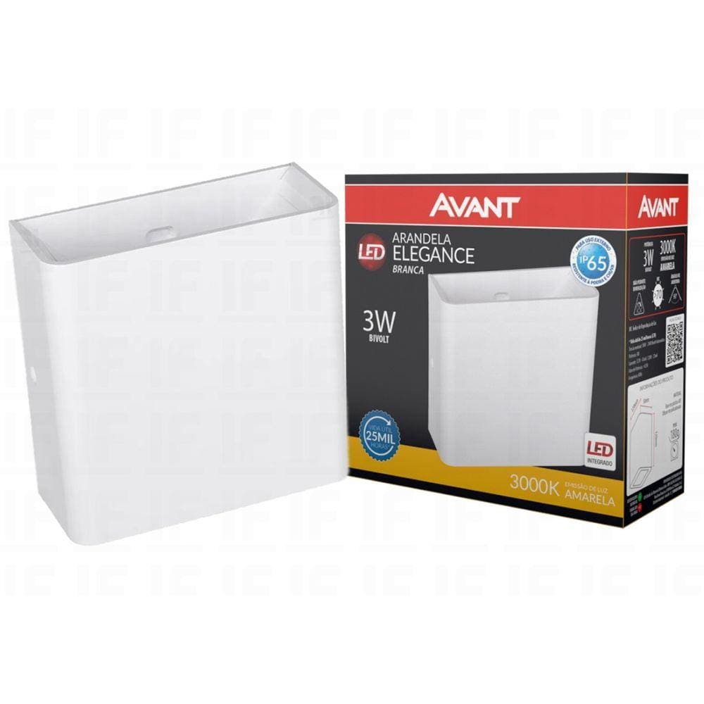 Arandela Led Elegance Br Am3000k 3w Bivolt 181770574 Avant