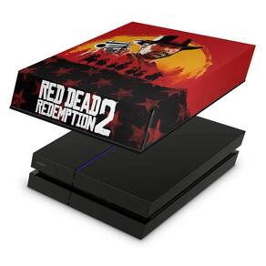 Skin Adesivo Playstation 4 PS4 Slim Red Dead Redemption 2