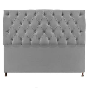 Cabeceira Sofia 140 Cm Casal Suede Cinza - Doce Sonho Móveis