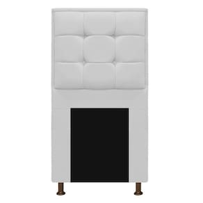 Cabeceira Copenhague 100 Cm Solteiro Suede Branco