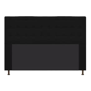 Cabeceira Dama 195 Cm King Size Com Botonê Suede Preto