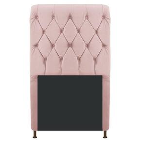 Cabeceira Cristal 100 Cm Solteiro Com Capitonê Suede Rosê