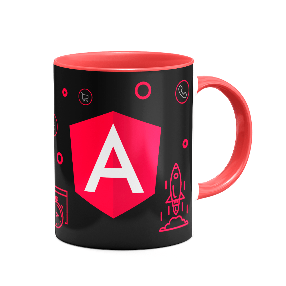 Caneca Dev Angular - Dark B-red