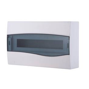 Quadro de Distribuição de Sobrepor 18 DIN ou 12 NEMA Tramontina com Porta Transparente Tramontina