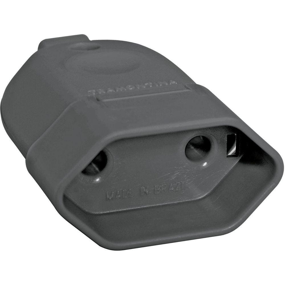 Plugue fêmea 2P 10A 250V~ cor preto Tramontina