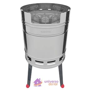 Churrasqueira à Carvão Tramontina TCP 400 em Aço Inox com Balde para Carvão em Aço Esmaltado Tramontina